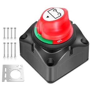 Nirider Battery Disconnect Switch 12-48V Waterproof Master Power Cut Off Kill Switch Battery Isolator Switch for RV Camper Van SXS ATV UTV Marine Boat Truck