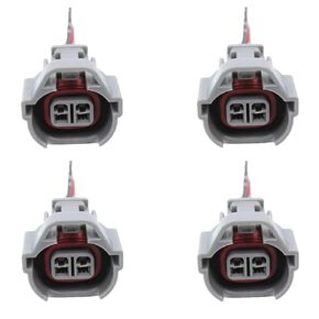 Set of 4PCS Fuel Injector Connector Plug Harness Pigtail Wire 23250-75040 Replacement for Toyota Tacoma 2.4L L4 Hilux 2RZFE 95-00