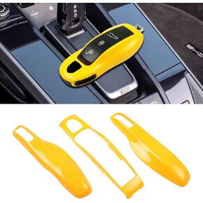 TTCR-II for Cayenne Key Cover Panamera 2010-2016, for 2012-2019 Carrera 911 Key Fob Cover Macan 2014-2024, 3 Pcs Smart Key Fob Shell Cayman 2013-2021 Boxster, Red Painted Keyless Entry Protectors