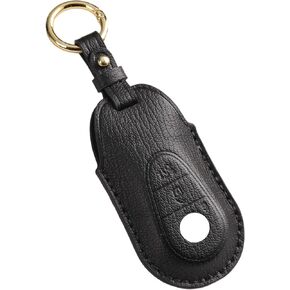 Genuine Leather Key Fob Cover Case for Mercedes-Benz C E S Class GLC CLE EQE EQS C260 C300 AMG GLC300 2021-2025 Key Holder (White) in Saudi Arabia