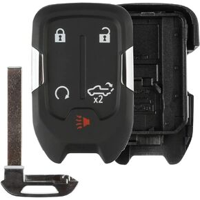 Key Fob Shell for GMC 2018-2022, YIKEBALOG Replacement Smart Remote Key Case Cover 5 Buttons for 2018-2022 GMC Sierra Chevy Silverado HYQ1EA HYQ1ES