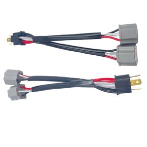 2Pcs one Male to Two Female 9003 H4 LED Wiring Harness Socket Adapter 2 Way Splitter Wires for Car Automotive Truck Headlights Pickup LED Cable Plug