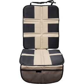 Car Seat Protector - Thick Padding - Durable, Waterproof Fabric, Leather Reinforced Corners (Beige, XL)