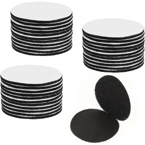 20 Pairs Round Hook and Loop Dots with Adhesive Black Small Dots 2 Inch Round Adhesive Strips Circle Dots Self Adhesive Dots for Classroom Home Office DIY