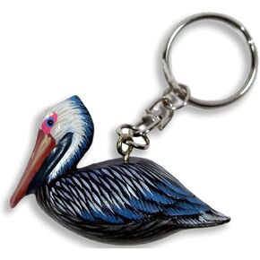 LX Hand Painted Pelican Bird Key Chain