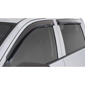 RealTruck - Stampede | Tape-Onz Sidewind Deflectors | 2019 - 2023 Chevrolet Silverado, GMC Sierra 1500, 2022 Silverado LTD, Double Cab - Smoke, 4 Pcs. | 6010-2