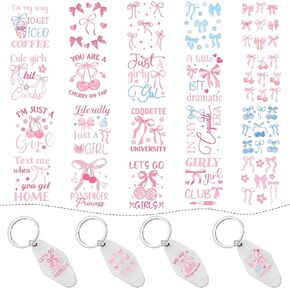Capybara Motel Keychain Stickers - 80 PCs Happy Bara UV DTF Wraps Cute Bee Cappy Transfers Blanks Hotel Keychains DecalsBoys Girls Kids Crafts Birthday Party Decoration Christmas Gifts