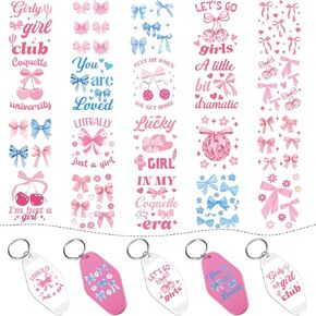 Capybara Motel Keychain Stickers - 80 PCs Happy Bara UV DTF Wraps Cute Bee Cappy Transfers Blanks Hotel Keychains DecalsBoys Girls Kids Crafts Birthday Party Decoration Christmas Gifts in Kuwait