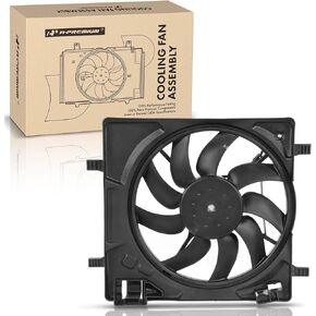 A-Premium Engine Radiator Cooling Fan Assembly Compatible with Select Chevrolet Models - Spark 2013 2014 2015, L4 1.2L - Replace# 95205515, 95205516