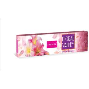 Incense Sticks - 50 Grams by Nandita - Specially Packed by ATCUSA (Floral Valley)