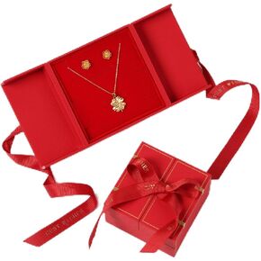 Ring/Earring/Necklace/Bracelet Jewelry Set Box Luxury Gift Box for Anniversary Birthday Christmas Jewelry Storage Case for Women (BEIGE) BOX ONLY
