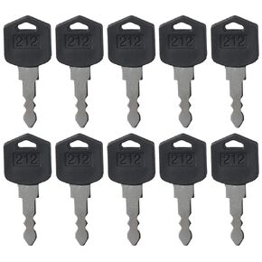 BYOBYO 10 Pcs 212 Ignition Keys, D554212 Key Replacement Forklift Keys Car Assessories Parts for Doosan, for Daewoo D25 D35 G25 G35