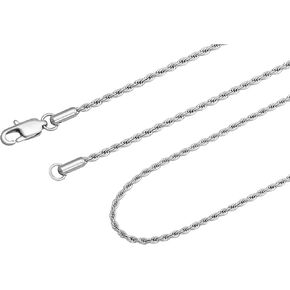 HAQUIL Stainless Steel Rope Chain Twist Chain Necklace, Jewelry Gift for Men and Women 16/18/20/22/24/26/28/30" 2/2,5/3/4/5mm