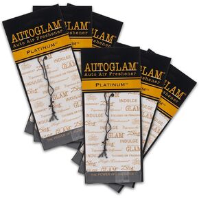 Tyler Candle Platinum Autoglam Ivory And Gold 4.5 x 3 Auto Air Freshener Mirror Hanger, Pack of 6