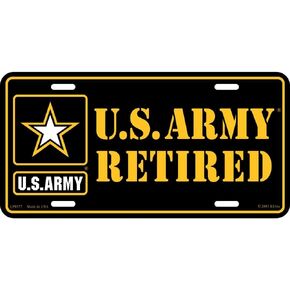 U.S. Army Retired License Plate