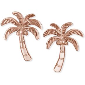 Sterling Silver Coconut Palm Tree Stud Earrings