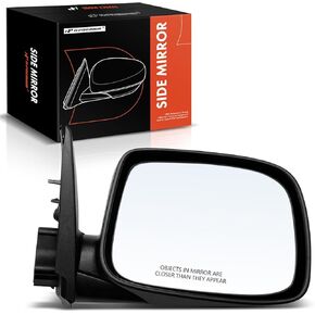 A-Premium Passenger Side Power Door Mirror - Compatible with Chevrolet Colorado 2004-2012 & GMC Canyon 2004-2012 - Non-Heated Manual Folding Black Outside Rear View Mirror - Replace# 15246905