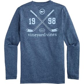 vineyard vines Boys' Vv Hockey Long-Sleeve Harbor Tee