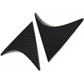 Carbon Fiber Rear Window Spoilers Wing Cover Trim, Exterior Rear Spoiler Wing Side Beveled Window Cover Trims, Compatible with Hyundai Tucson 2015-2020