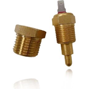 1 Pcs Golden Fan Temperature Switch, Cooling Fan Switch 200' - 185' Adjustable Temperature Switch, Radiator Fan Switch Fit for 10" 12" 14" 16" Fan with 3/8" Pipe.
