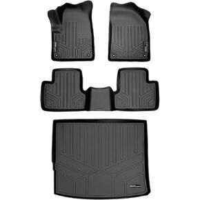 SMARTLINER Custom Fit Floor Mats and Cargo Liner Set Black for 2014-2022 Jeep Cherokee - All Models