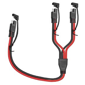 10AWG SAE Y Splitter 1 to 2 SAE Extension Cable SAE DC Power Automotive Connector Cable for Solar Panel Battery Cars Tractor-40cm