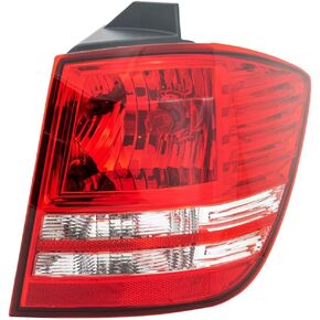 Replacement For Dodge Journey 2009 and 2010 Tail Light Passenger Side (Right) Outer Clear and Red Lens Replace For CH2805105 68078464AD