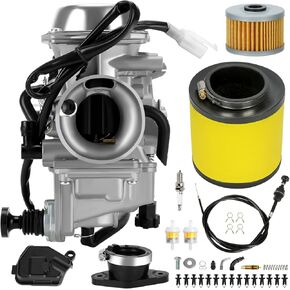TRX350 Carburetor Kit Replacement for Rancher 350 Carb TRX350 TRX350TM TRX350TE 350ES 350FE 350FMTE 2000-2006 TRX300 Fourtrax 300 Foreman 450 4 Stroke ATV Accessories Parts