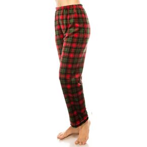 LA12ST Womens Fleece Pajama Pants Elastic Waist Band Comfortable Lounge Pullover Cozy Warm Pajamas for Winter