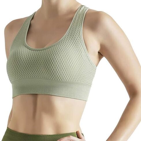 Women's Seamless Sports Bras-Padded High Impact Support Workout Bra Tops for Yoga Gym Fitness in Saudi Arabia