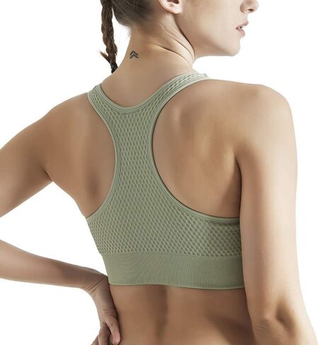 Women's Seamless Sports Bras-Padded High Impact Support Workout Bra Tops for Yoga Gym Fitness in Saudi Arabia