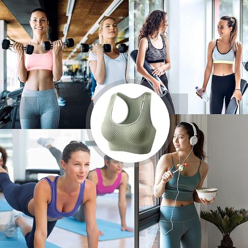 Women's Seamless Sports Bras-Padded High Impact Support Workout Bra Tops for Yoga Gym Fitness in Saudi Arabia