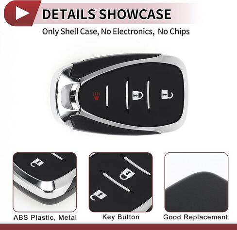 3 Buttons Key Shell Case HYQ4AA for Chevrolet Equinox 2018-2024 for Chevrolet Spark 2016-2022 Keyless Entry Remote Key Fob Replacement Case in Saudi Arabia