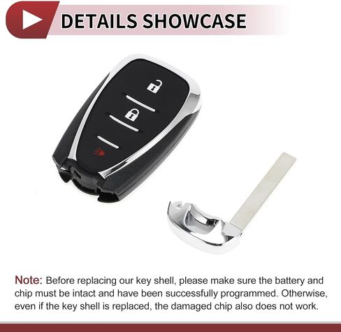 3 Buttons Key Shell Case HYQ4AA for Chevrolet Equinox 2018-2024 for Chevrolet Spark 2016-2022 Keyless Entry Remote Key Fob Replacement Case in Saudi Arabia