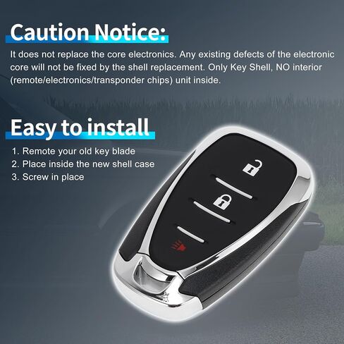 3 Buttons Key Shell Case HYQ4AA for Chevrolet Equinox 2018-2024 for Chevrolet Spark 2016-2022 Keyless Entry Remote Key Fob Replacement Case in Saudi Arabia