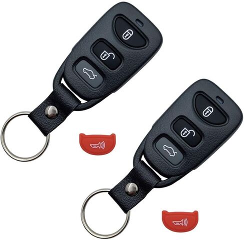 Replacement Keyless Entry Remote Case Cover fits Kia Rio Sorento Soul Spectra Sportage Tucson Forte Optima Hyundai Accent Elantra Sonata Tucson Key Fob Shell (3 Button-1) in Kuwait