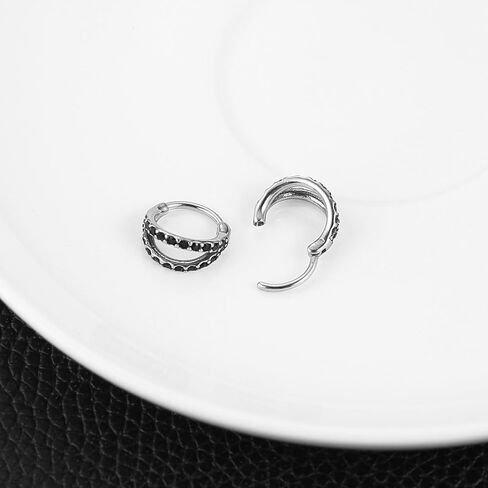 hzman 316l الجراحية الصلب يتوقف مزدوجة هوب حلقات الأنف لثقب الأنف الحاجز الدائري تشيكوسلوفاكيا هوب القرط الغضروف اللولب دايث الزنمة روك محارة الشفاه شحمة الأذن in Kuwait