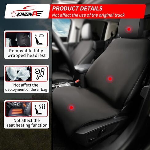 Seat Covers Compatible with 2015-2025 Chevrolet Colorado Neoprene Waterproof Seat Covers Front Seat Protectors Black 1PC All Weather 2024 Chevy Colorado Accessories in Saudi Arabia