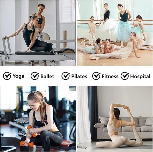 4 أزواج من الجوارب النسائية المضادة للانزلاق - طويلة غير قابلة للانزلاق للبيلاتس والباليه والمستشفى in Kuwait