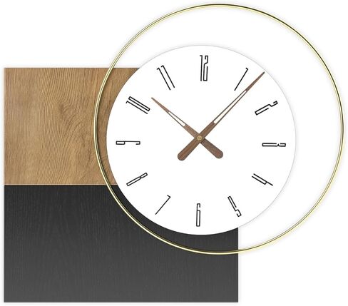 ساعة حائط حديثة لغرفة المعيشة مقاس 31 × 11 بوصة ساعات مطبخ كبيرة، ساعة حائط خشبية تناظرية رقمية مزخرفة تعمل بالبطارية لرف الموقد والمدخل وغرفة النوم وساعات المكتب المنزلي in Kuwait