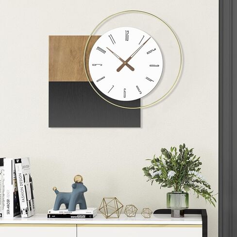 ساعة حائط حديثة لغرفة المعيشة مقاس 31 × 11 بوصة ساعات مطبخ كبيرة، ساعة حائط خشبية تناظرية رقمية مزخرفة تعمل بالبطارية لرف الموقد والمدخل وغرفة النوم وساعات المكتب المنزلي in Kuwait