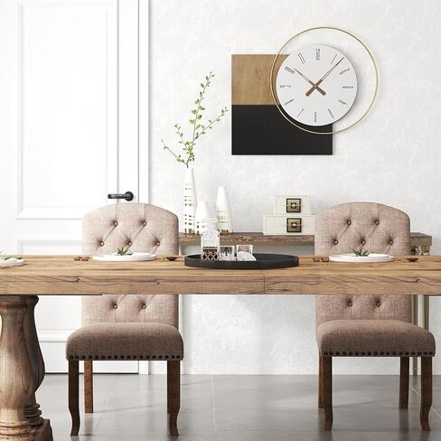 ساعة حائط حديثة لغرفة المعيشة مقاس 31 × 11 بوصة ساعات مطبخ كبيرة، ساعة حائط خشبية تناظرية رقمية مزخرفة تعمل بالبطارية لرف الموقد والمدخل وغرفة النوم وساعات المكتب المنزلي in Kuwait