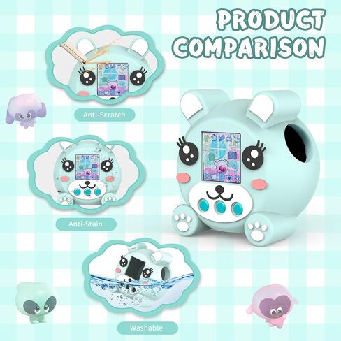 Cute Silicone Case for Punirunes Virtual Pet, Protective Skin Sleeve for Punirunes Virtual Electronic Pets Accessories with Lanyard - Pink in Kuwait