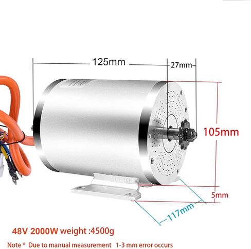 Electric Brushless Motor Kit 48V 2000W 4300RPM, 48V Mid Drive Motor with BLDC Controller 80A, Electrit Motor Kit for Go Kart Scooter Ebike DIY Part Conversion Kit in Saudi Arabia