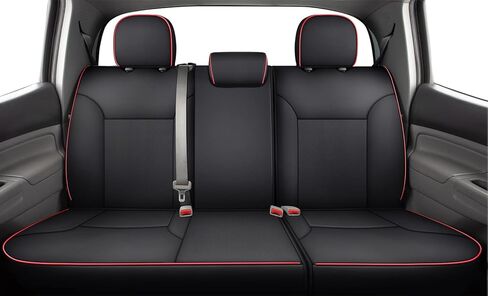 LUCKYMAN CLUB 2005-2015 Tacoma Custom Fit Seat Covers for Crew Cab with Faux Leather (2005-2015 Black) in Kuwait