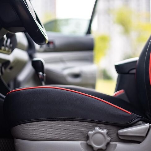 LUCKYMAN CLUB 2005-2015 Tacoma Custom Fit Seat Covers for Crew Cab with Faux Leather (2005-2015 Black) in Kuwait