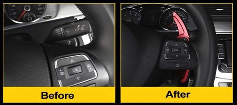 iJDMTOY Red CNC Billet Aluminum Larger Paddle Shifter Extensions Compatible with Volkswagen MK6 Golf CC Beetle Jetta in Saudi Arabia