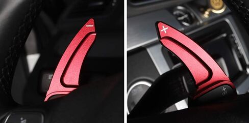 iJDMTOY Red CNC Billet Aluminum Larger Paddle Shifter Extensions Compatible with Volkswagen MK6 Golf CC Beetle Jetta in Saudi Arabia