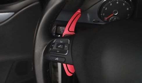 iJDMTOY Red CNC Billet Aluminum Larger Paddle Shifter Extensions Compatible with Volkswagen MK6 Golf CC Beetle Jetta in Saudi Arabia