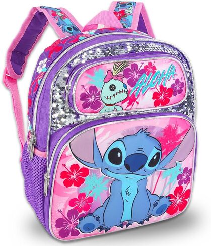 Lilo and Stitch Mini Backpack - Bundle with 12" Mini Stitch Backpack with Sequins Plus Stickers, Water Bottle, More | Stitch Backpack Mini Set in Saudi Arabia